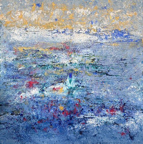 DANCING BLUE II van Maria Weigt, Schilderij te koop op Singulart