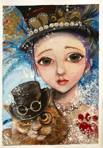 Steampunk con amore von Francesca Romana Luzi, Malerei kaufen auf Singulart