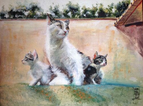 Splendida famiglia van Francesca Romana Luzi, Schilderij te koop op Singulart