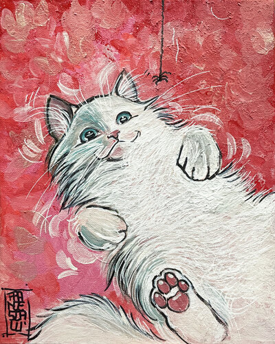 Occhi curiosi par Francesca Romana Luzi, Peinture en vente sur Singulart