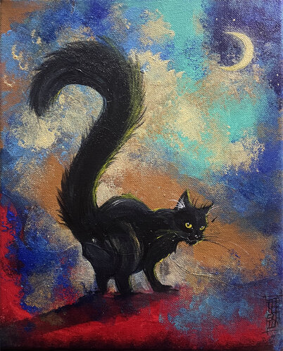 Guardiano della notte di Francesca Romana Luzi, Pittura in vendita su Singulart