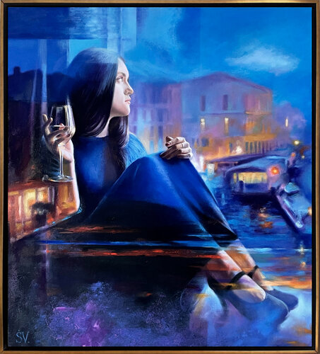 Evening Mood – Oil Painting on Canvas von Sumarokov Vladimir, Malerei kaufen auf Singulart