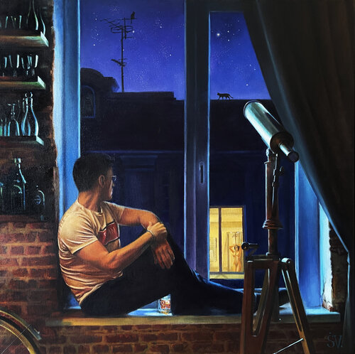 Observing... the Stars von Sumarokov Vladimir, Malerei kaufen auf Singulart