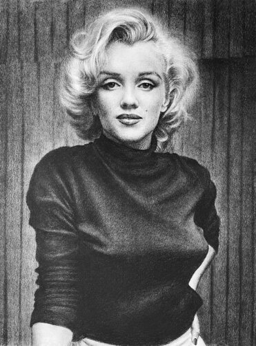 Marilyn Monroe Charcoal Tribute di Sumarokov Vladimir, Disegno in vendita su Singulart