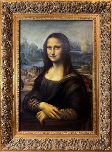 Touching the Legend. Mona Lisa. Copy di Sumarokov Vladimir, Pittura in vendita su Singulart