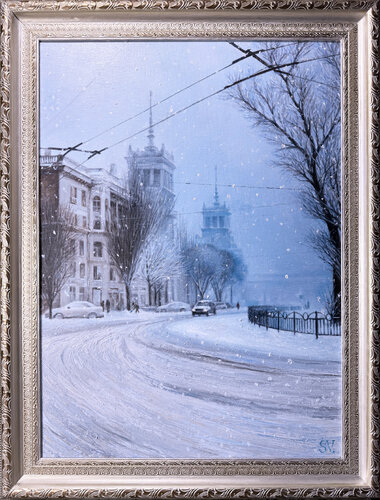 Winter City di Sumarokov Vladimir, Pittura in vendita su Singulart