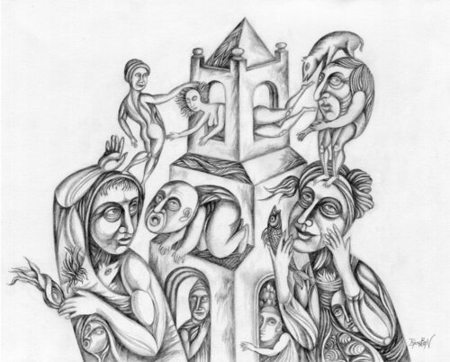 Tower of Memories di Igor Gorban, Disegno in vendita su Singulart