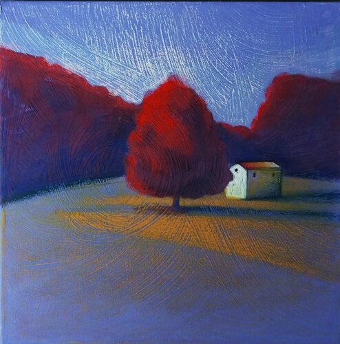 "L'albero rosso" di Barbara Ruzziconi, Pittura in vendita su Singulart