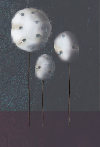 "Lunaria / Custode di semi di vita" di Barbara Ruzziconi, Pittura in vendita su Singulart