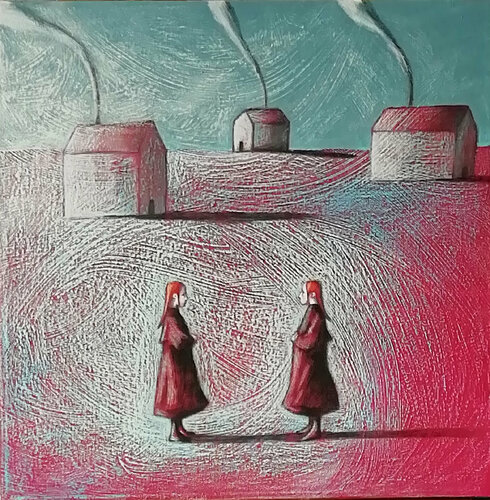 Gemini par Barbara Ruzziconi, Peinture en vente sur Singulart