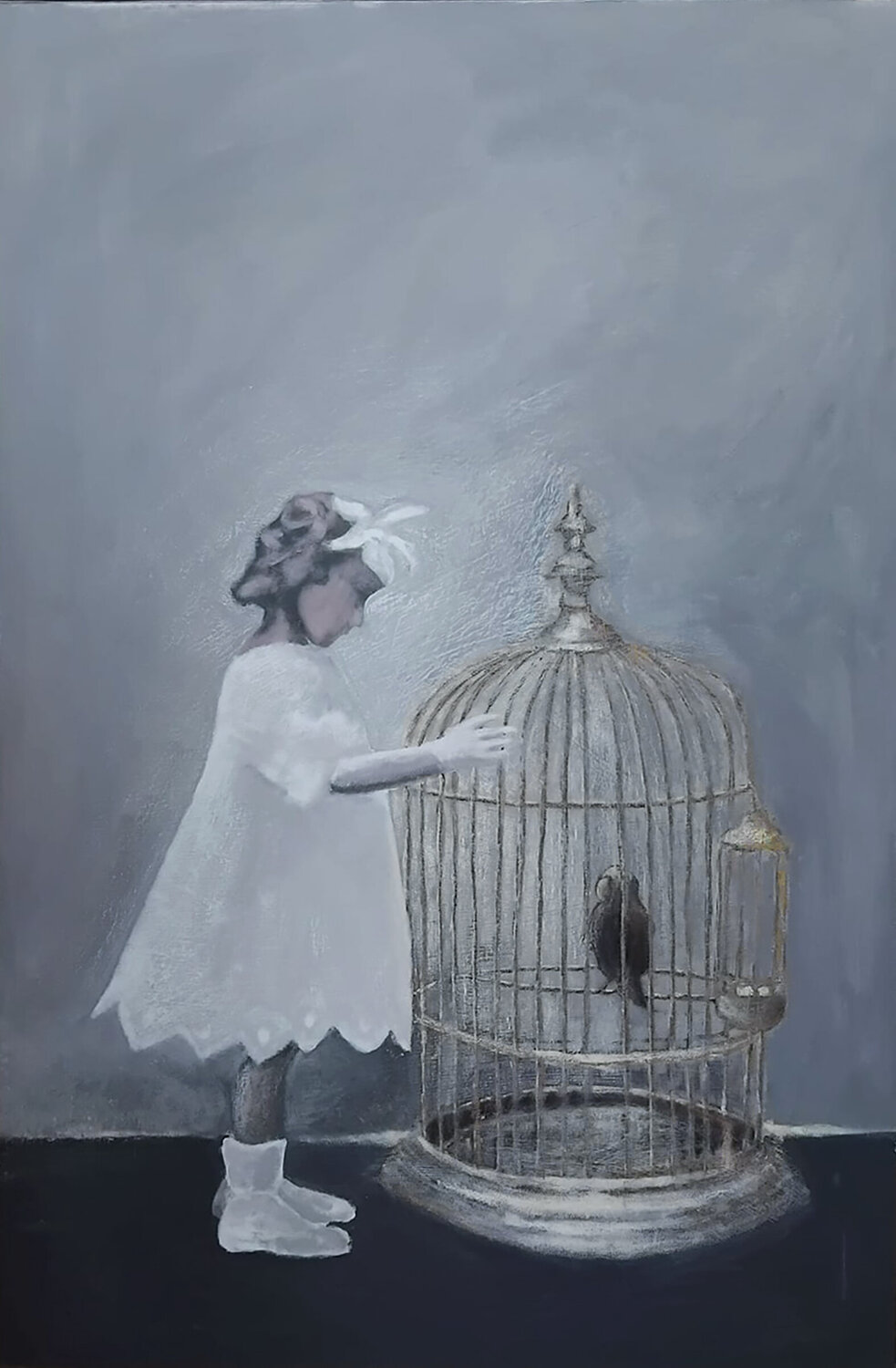 LA GABBIA Barbara Ruzziconi Pintura original en venta