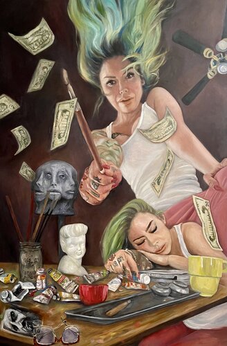 Derrière le pinceau van Douce Robi, Schilderij te koop op Singulart