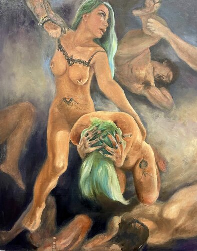 Ce corps qui se protège van Douce Robi, Schilderij te koop op Singulart