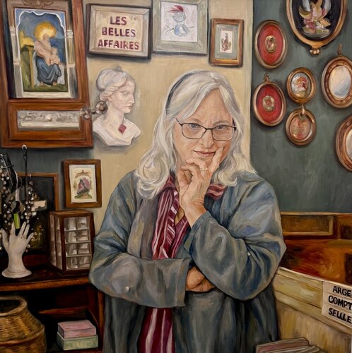 Les belles affaires de Jeannette van Douce Robi, Schilderij te koop op Singulart