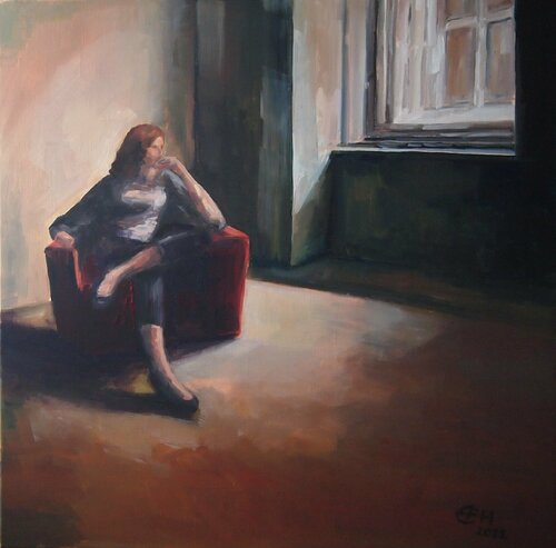 Waiting von Ellen Fasthuber-Huemer, Malerei kaufen auf Singulart