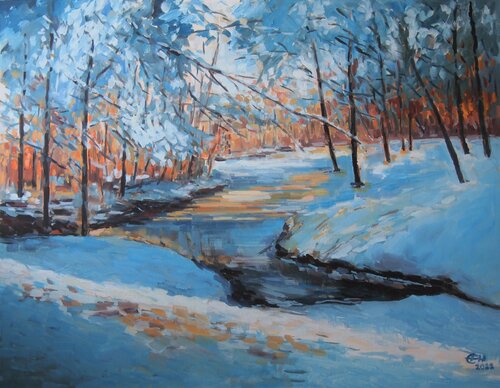 Cold Glow von Ellen Fasthuber-Huemer, Malerei kaufen auf Singulart