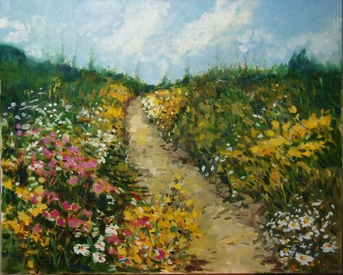 Flowers On My Way Ellen Fasthuber-Huemer