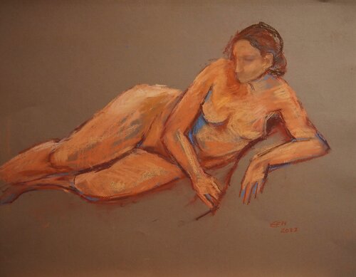 Akt Nr.1, Jänner 2023 von Ellen Fasthuber-Huemer, Zeichnungen kaufen auf Singulart