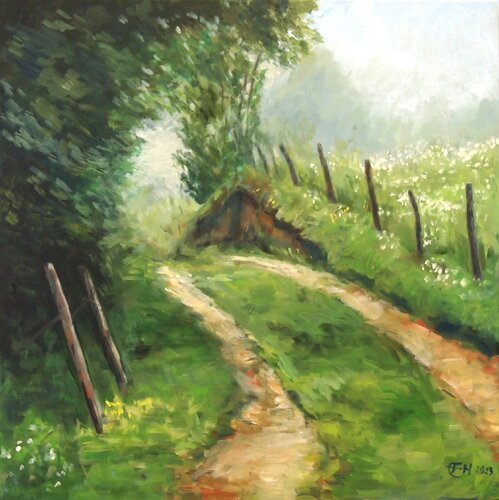 Summer Landscape de Ellen Fasthuber-Huemer, Pintura a la venta en Singulart