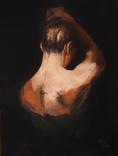 From The Dark Nr.2 by Ellen Fasthuber-Huemer, Painting for Sale on Singulart