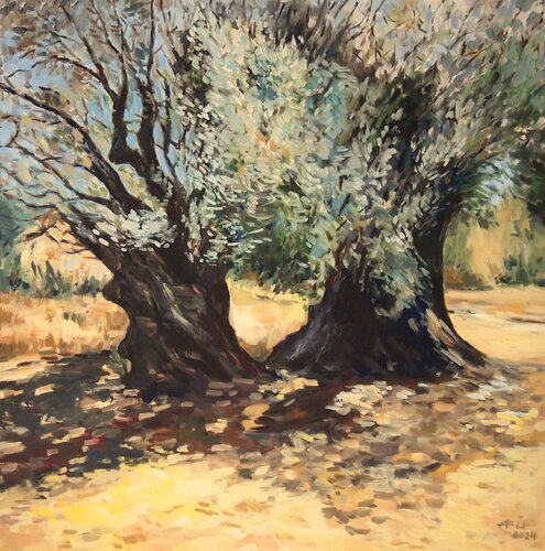 Old Olive Trees van Ellen Fasthuber-Huemer, Schilderij te koop op Singulart