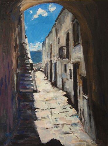 Way To The Sea di Ellen Fasthuber-Huemer, Pittura in vendita su Singulart