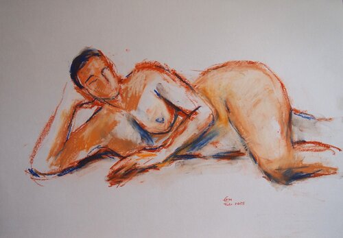 Nude February 2025 Nr.2 van Ellen Fasthuber-Huemer, Tekening te koop op Singulart