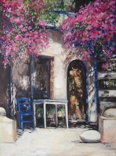 Qiet Corner On Crete by Ellen Fasthuber-Huemer, Painting for Sale on Singulart