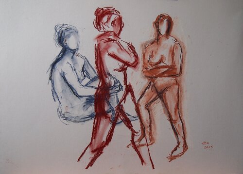 Nude July 2025 Nr.3 von Ellen Fasthuber-Huemer, Zeichnungen kaufen auf Singulart