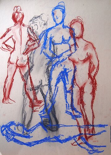 Nudes July 2025 Nr. 7 van Ellen Fasthuber-Huemer, Tekening te koop op Singulart