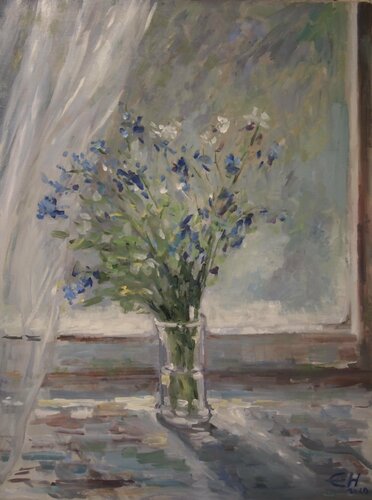 Window Nr.2, Wild Flowers van Ellen Fasthuber-Huemer, Schilderij te koop op Singulart