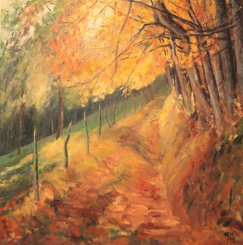 Autumn Leaves Nr.2 von Ellen Fasthuber-Huemer, Malerei kaufen auf Singulart
