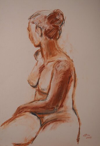 Colored Act van Ellen Fasthuber-Huemer, Tekening te koop op Singulart