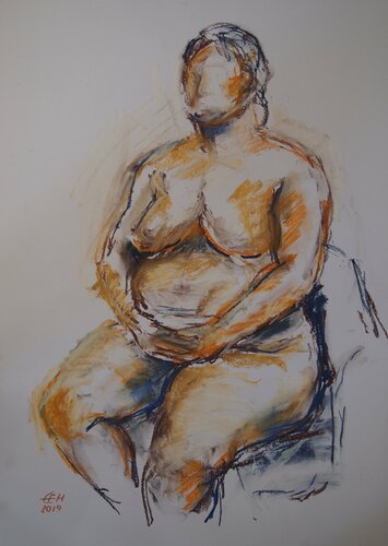 More Curves van Ellen Fasthuber-Huemer, Tekening te koop op Singulart