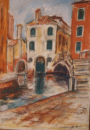 On The Way In Venice 2019, Reflection van Ellen Fasthuber-Huemer, Tekening te koop op Singulart