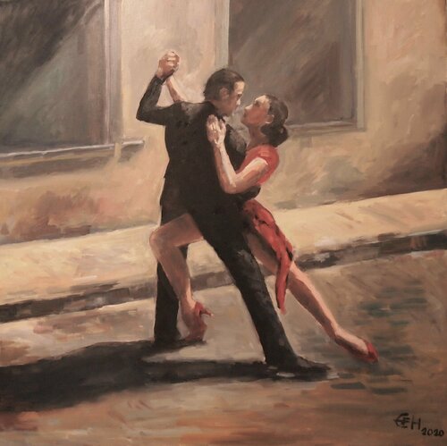 Tango Nr.4 von Ellen Fasthuber-Huemer, Malerei kaufen auf Singulart