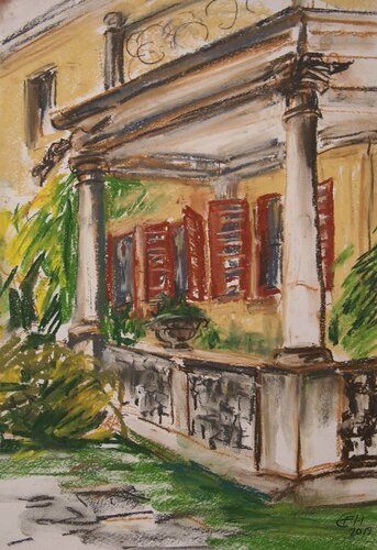 Loggia van Ellen Fasthuber-Huemer, Tekening te koop op Singulart