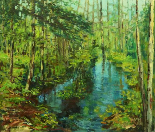 Down By The Water Nr. 9 von Ellen Fasthuber-Huemer, Malerei kaufen auf Singulart