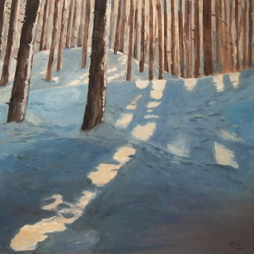 Wintersun van Ellen Fasthuber-Huemer, Schilderij te koop op Singulart