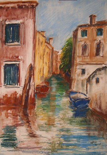 On The Way In Venice Nr.2 di Ellen Fasthuber-Huemer, Disegno in vendita su Singulart
