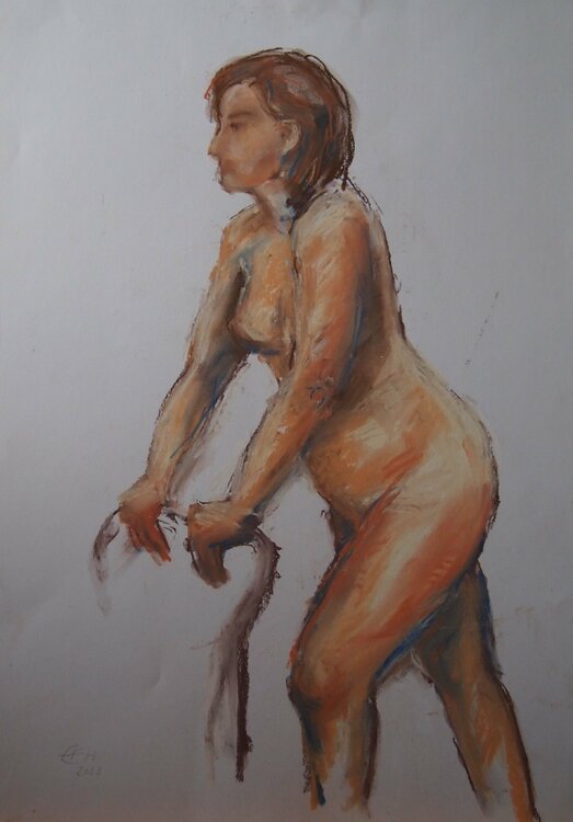Woman With Chair Ellen Fasthuber-Huemer