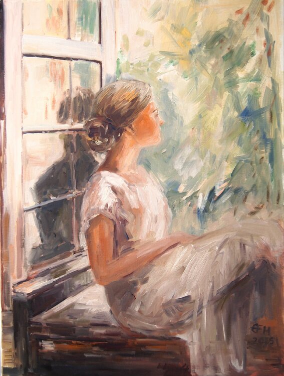 At The Sunny Window Ellen Fasthuber-Huemer