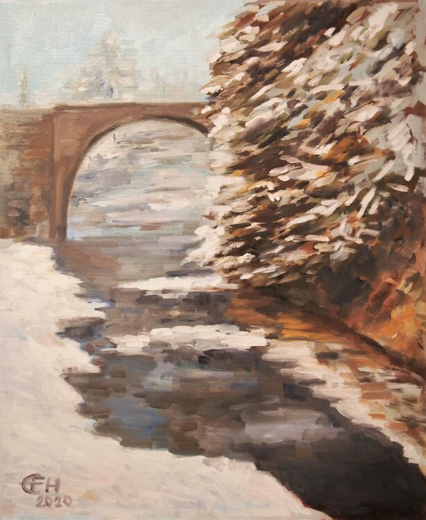 Bridge In Winter Ellen Fasthuber-Huemer