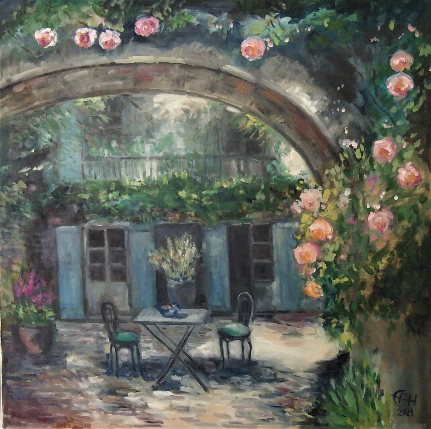 The Charm Of The Past Ellen Fasthuber-Huemer Originalgemälde zu verkaufen