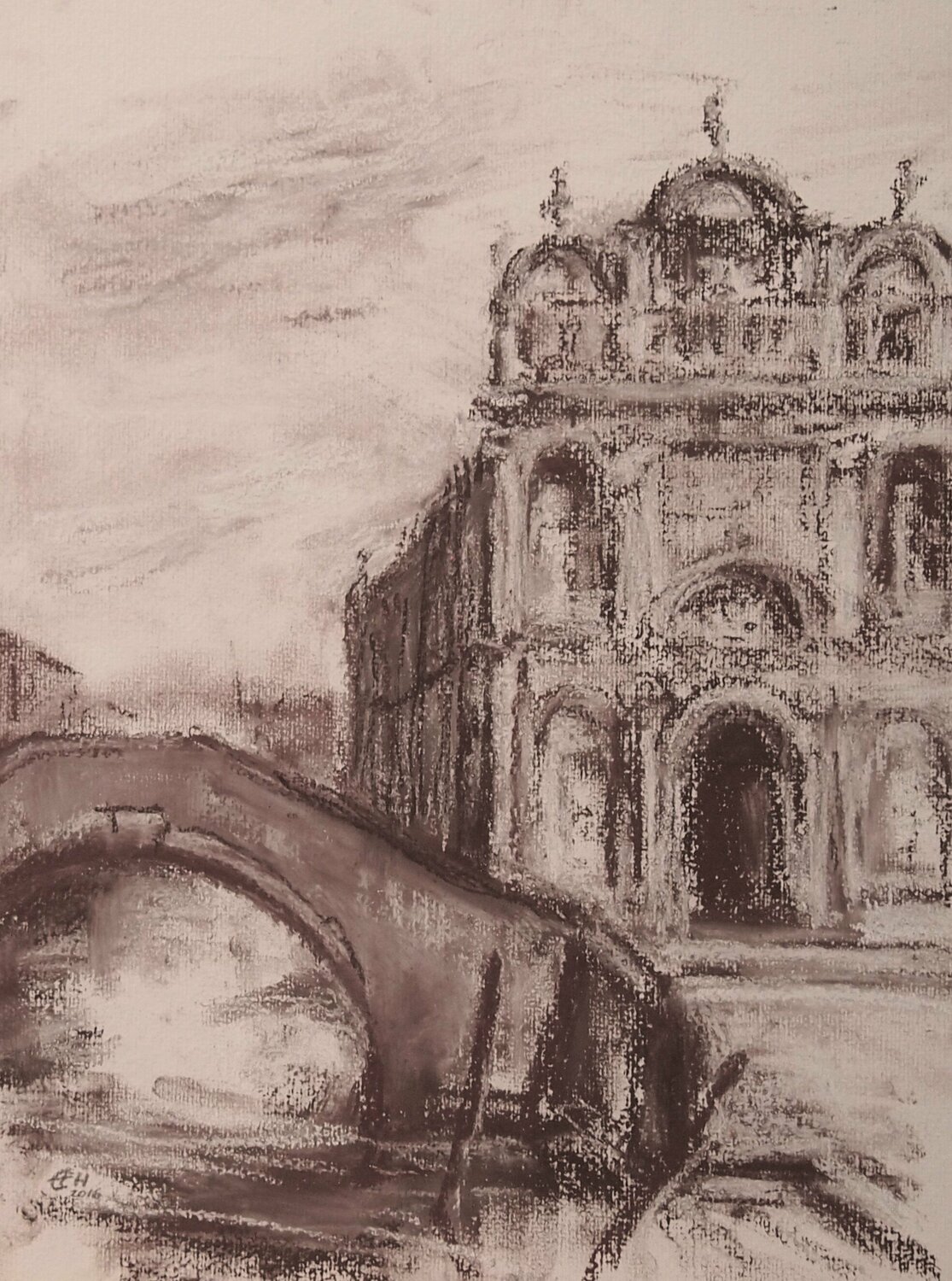 Scuola Grande di San Marco , Venice Ellen Fasthuber-Huemer Dibujo en venta