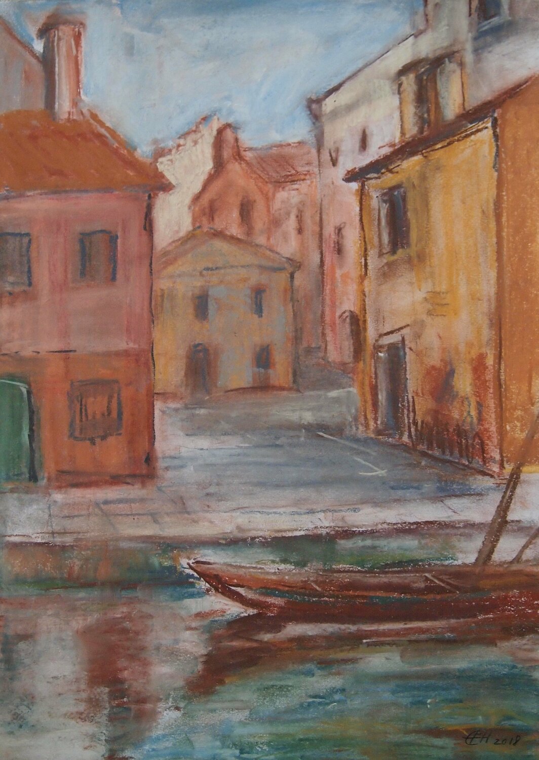 On The Way In Venice Nr. 6 Ellen Fasthuber-Huemer Zeichnungen zu verkaufen