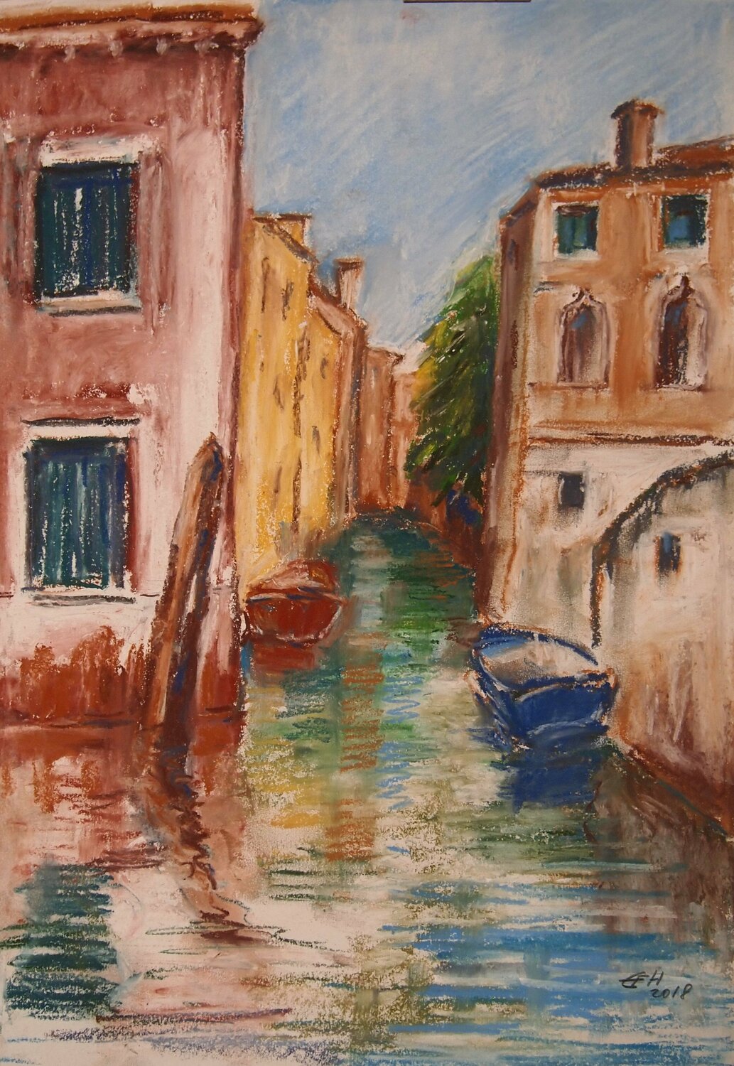 On The Way In Venice Nr.2 Ellen Fasthuber-Huemer Zeichnungen zu verkaufen