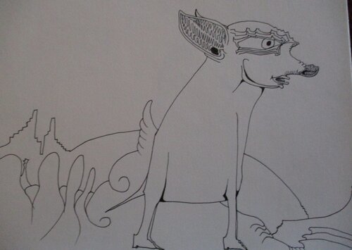 Fanciful Animal #3 van Ben Hotchkiss, Werk op papier te koop op Singulart