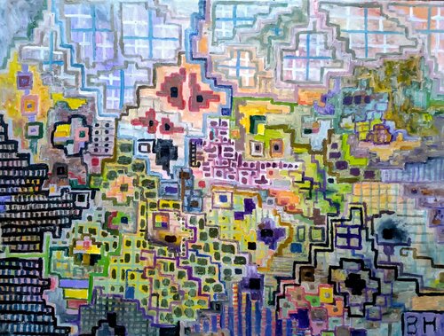 Pseudo City di Ben Hotchkiss, Pittura in vendita su Singulart