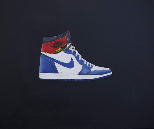 Air Jordan 1 'Union/La' Oil on Canas di Aylin Kilig, Pittura in vendita su Singulart